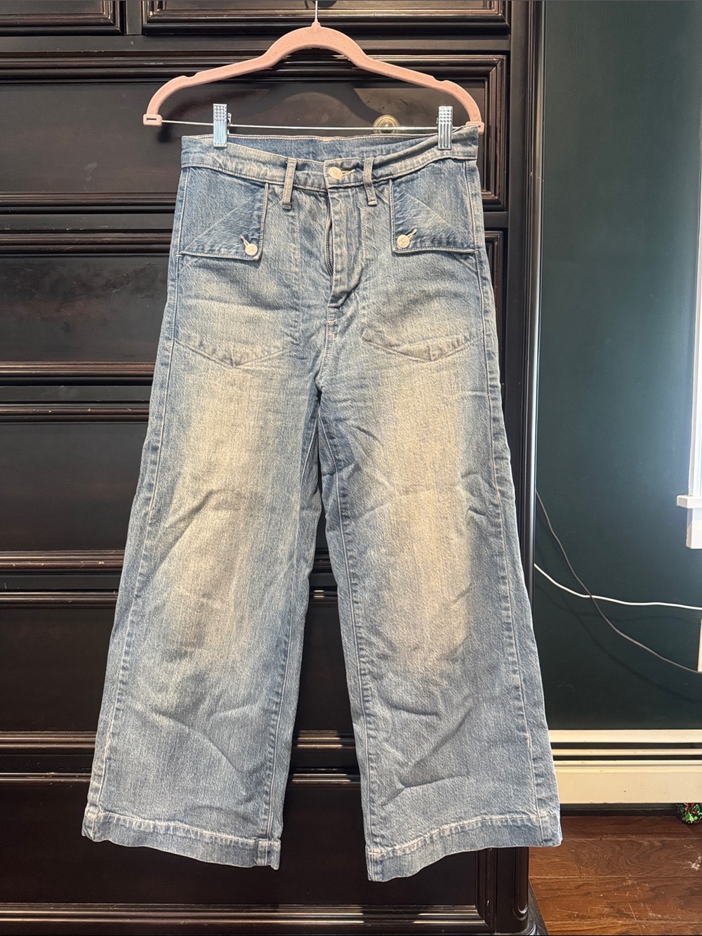GAP Light Blue Wide-Leg High-Rise Jeans